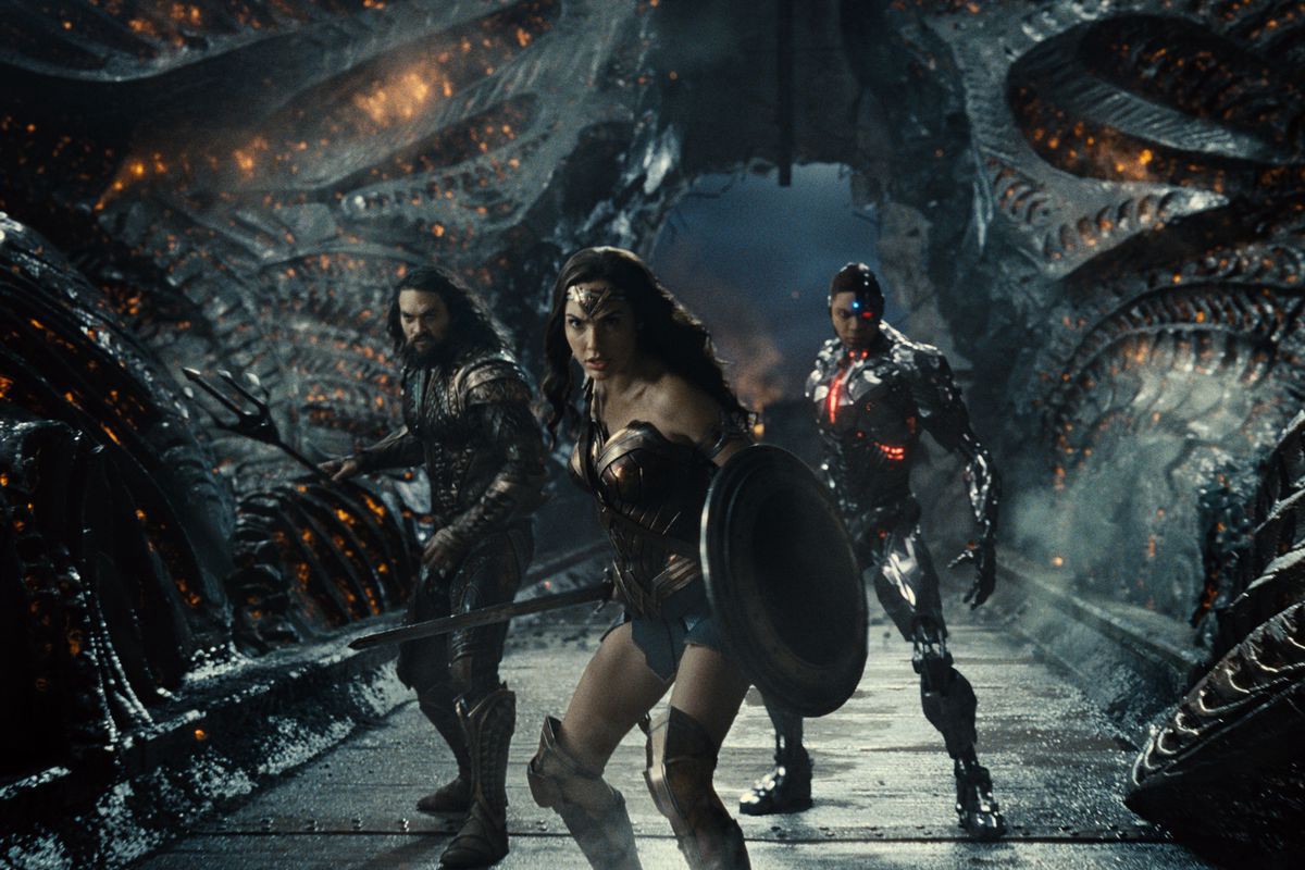 Jason Momoa, Gal Gadot, and Ray Fisher in Zack Snyder?s Justice League | Warner Bros.