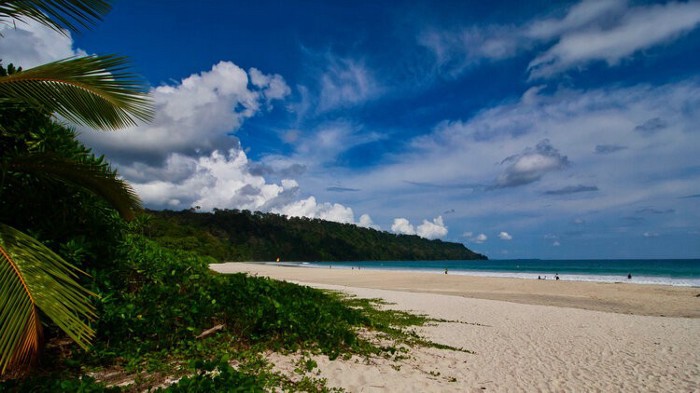 Google Meet background beach